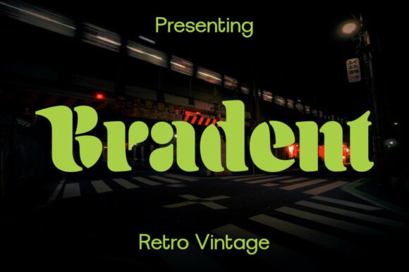 Bradent: A Vintage Motorcycle-Themed Font Collection