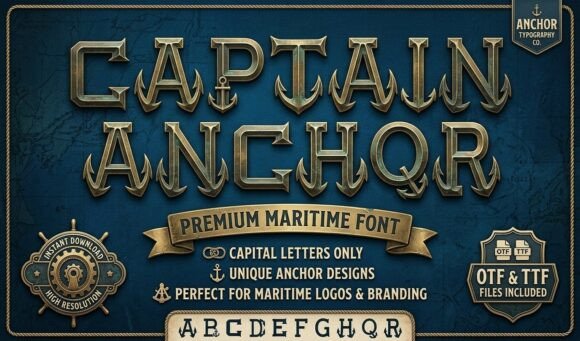 Captain Anchor: A Bold Nautical Display Font