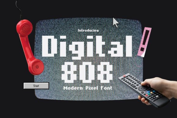 Digital 808: A Retro-Inspired Typeface for Modern Design