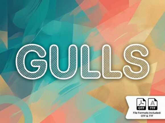 Gulls: A High-Energy Display Typeface with a Retro-and-Radiant Soul