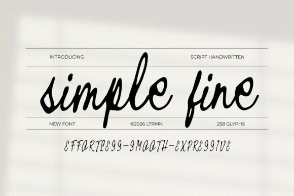 Simple Fine: A Handwritten Script for Modern Design